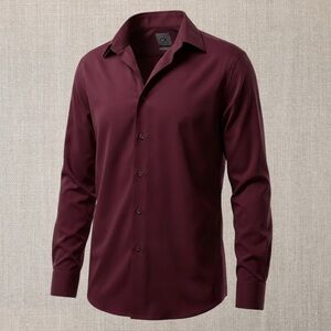 calvin klein burgundy slim fit dress shirt Steel Solid Slim Fit Button-Down Shirt